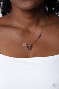 Butterfly,Necklace Short,Purple,Cant BUTTERFLY Me Love Purple ✧ Butterfly Necklace
