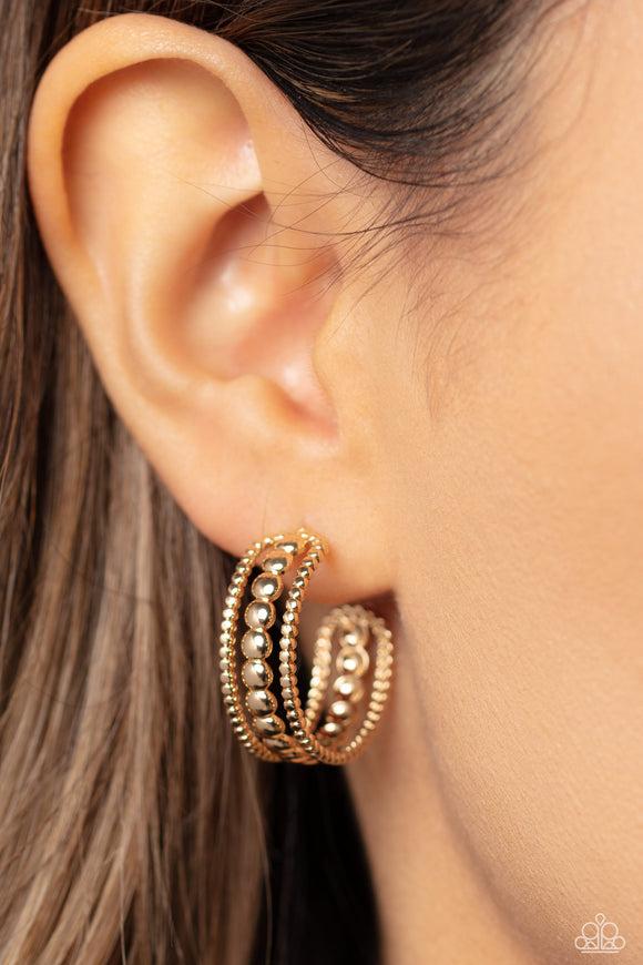 Dotted Darling Gold ✧ Hoop Earrings