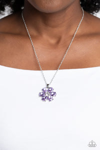 Necklace Short,Purple,Fancy Flower Girl Purple ✧ Necklace