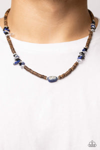 Blue,Brown,Urban Necklace,Stony Survivor Blue ✧ Urban Necklace