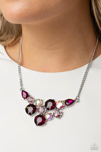 Iridescent,Necklace Short,Pink,Sets,Round Royalty Pink ✧ Iridescent Necklace