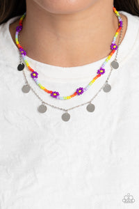 Multi-Colored,Necklace Seed Bead,Necklace Short,Purple,Rainbow Dash Purple ✧ Seed Bead Necklace