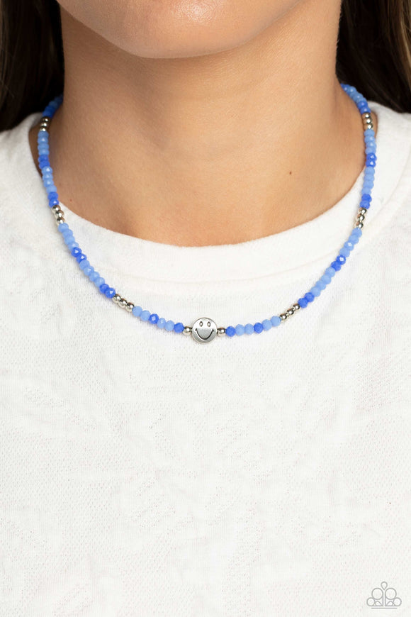 Beaming Bling Blue ✧ Smile Necklace
