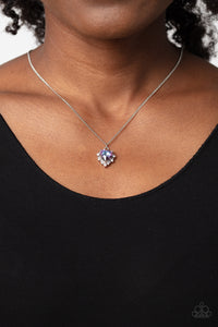 Hearts,Necklace Short,Purple,UV Shimmer,Valentine's Day,Be Still My Heart Purple ✧ UV Shimmer Heart Necklace