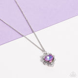 Be Still My Heart Purple ✧ UV Shimmer Heart Necklace