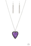 Stony Summer Purple ✧ Heart Necklace