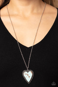 Blue,Hearts,Necklace Long,Necklace Medium,Valentine's Day,Stony Summer Blue ✧ Heart Necklace
