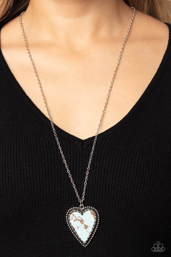 Stony Summer Blue ✧ Heart Necklace