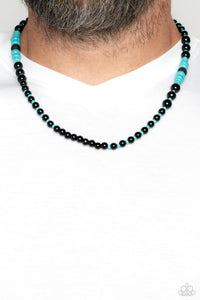 Black,Blue,Lava Stone,Necklace Seed Bead,Turquoise,Urban Necklace,Legendary Lava Blue ✧ Necklace