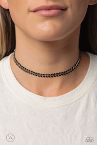 Black,Necklace Choker,Necklace Short,Grecian Grace Black ✧ Choker Necklace