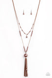 Abstract Elegance Copper ✧ Necklace Long