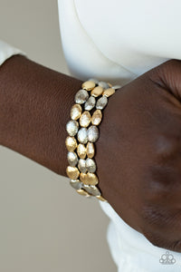 Bracelet Stretchy,Gold,Multi-Colored,Silver,Basic Bliss Multi  ✧ Bracelet