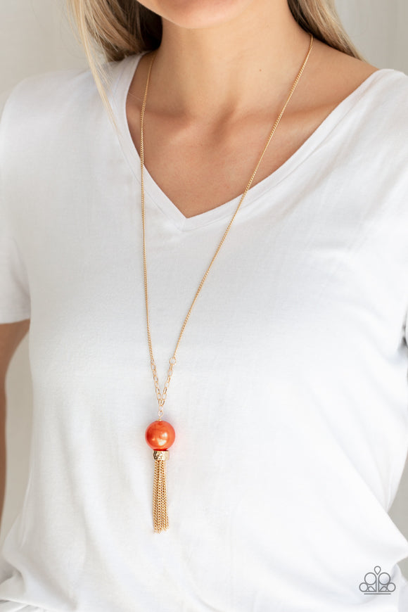 Belle of the BALLROOM Orange ✨ Necklace Long