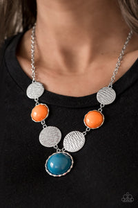 Blue,Necklace Short,Orange,Bohemian Bombshell Multi ✧ Necklace