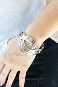 Bracelet Cuff,Silver,Curvaceous Curves Silver  ✧ Bracelet