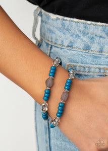 Blue,Bracelet Stretchy,Delightfully Dainty Blue  ✧ Bracelet