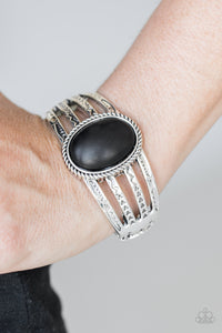 Black,Bracelet Hinged,Desert Glyphs Black ✧ Bracelet