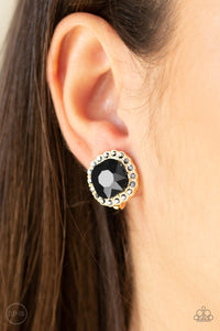 Black,Earrings Clip-On,Gold,Diamond Duchess Gold ✧ Clip-On Earrings