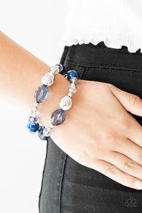 Blue,Bracelet Stretchy,Downtown Dazzle Blue  ✧ Bracelet