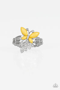 Butterfly,Ring Skinny Back,Yellow,Flutter Flirt Yellow ✧ Ring