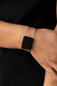 Black,Bracelet Cuff,Suede,Free Expression Black  ✧ Bracelet