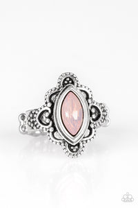 Light Pink,Pink,Ring Skinny Back,Glass Half-COLORFUL Pink ✧ Ring