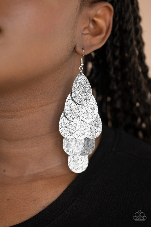 Hibiscus Harmony Silver ✧ Earrings Earrings