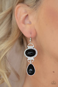 Black,Earrings Fish Hook,Icy Shimmer Black ✧ Earrings