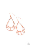 Line Crossing Sparkle Copper ✧ Earrings Earrings