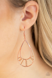 Copper,Earrings Fish Hook,Line Crossing Sparkle Copper ✧ Earrings