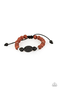 Bracelet Knot,Brown,Lava Stone,Makes Perfect SENSEI Brown ✧ Lava Rock Bracelet