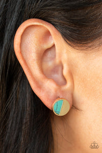 Blue,Earrings Post,Turquoise,Marble Minimalist Blue ✧ Post Earrings
