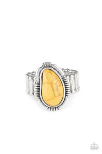Ring Wide Back,Yellow,Mineral Mood Yellow ✧ Ring