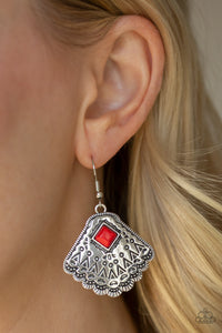 Earrings Fish Hook,Red,Mountain Mesa Red ✧ Earrings