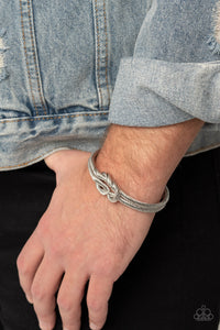 Bracelet Cuff,Men's Bracelet,Silver,Nautical Grunge Silver ✧ Bracelet