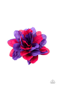 Flower Clip,Pink,Purple,Rainbow Gardens Purple ✧ Flower Hair Clip
