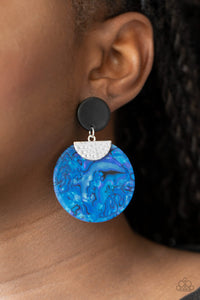 Blue,Earrings Acrylic,Earrings Post,Really Retro-politan Blue ✧ Acrylic Post Earrings