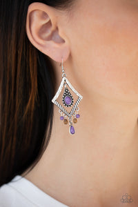 Earrings Fish Hook,Purple,Southern Sunsets Purple ✧ Earrings