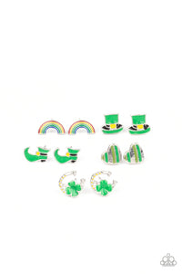 Green,Multi-Colored,SS Earring,St. Patrick's Day,St Patrick's Day Post Starlet Shimmer Earrings