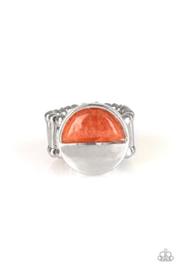 Orange,Ring Wide Back,Stone Seeker Orange ✧ Ring