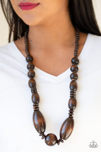 Brown,Necklace Long,Necklace Wooden,Wooden,Summer Breezin Brown ✨ Necklace