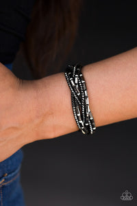 Black,Suede,Urban Sparkle Wrap,Too Cool For School Black
