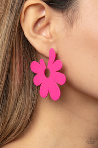 Earrings Hoop,Pink,Flower Power Fantasy Pink ✧ Hoop Earrings