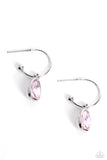 Teardrop Tassel Pink ✧ Hoop Earrings