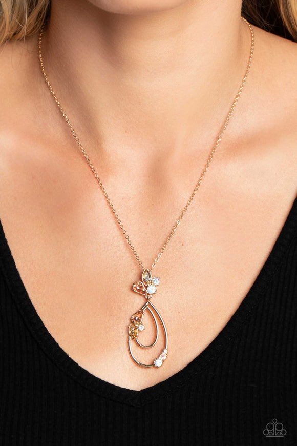 Sleek Sophistication Gold ✧  Opalescent Iridescent Necklace