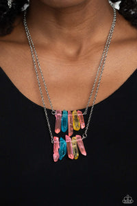 Blue,Multi-Colored,Necklace Medium,Necklace Short,Pink,Yellow,Crystal Catwalk Multi ✧ Necklace