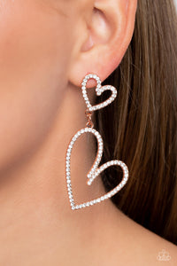 Copper,Earrings Post,Hearts,Valentine's Day,Doting Duo Copper ✧ Heart Post Earrings