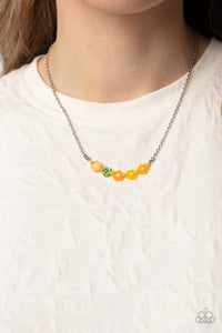 Green,Multi-Colored,Necklace Short,Orange,Yellow,BOUQUET We Go Orange ✧ Necklace