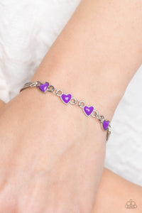 Bracelet Clasp,Hearts,Purple,Valentine's Day,Smitten Sweethearts Purple ✧ Heart Bracelet