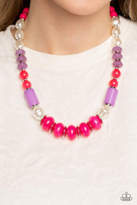 Necklace Medium,Necklace Short,Pink,Purple,White,A SHEEN Slate Pink ✧ Necklace